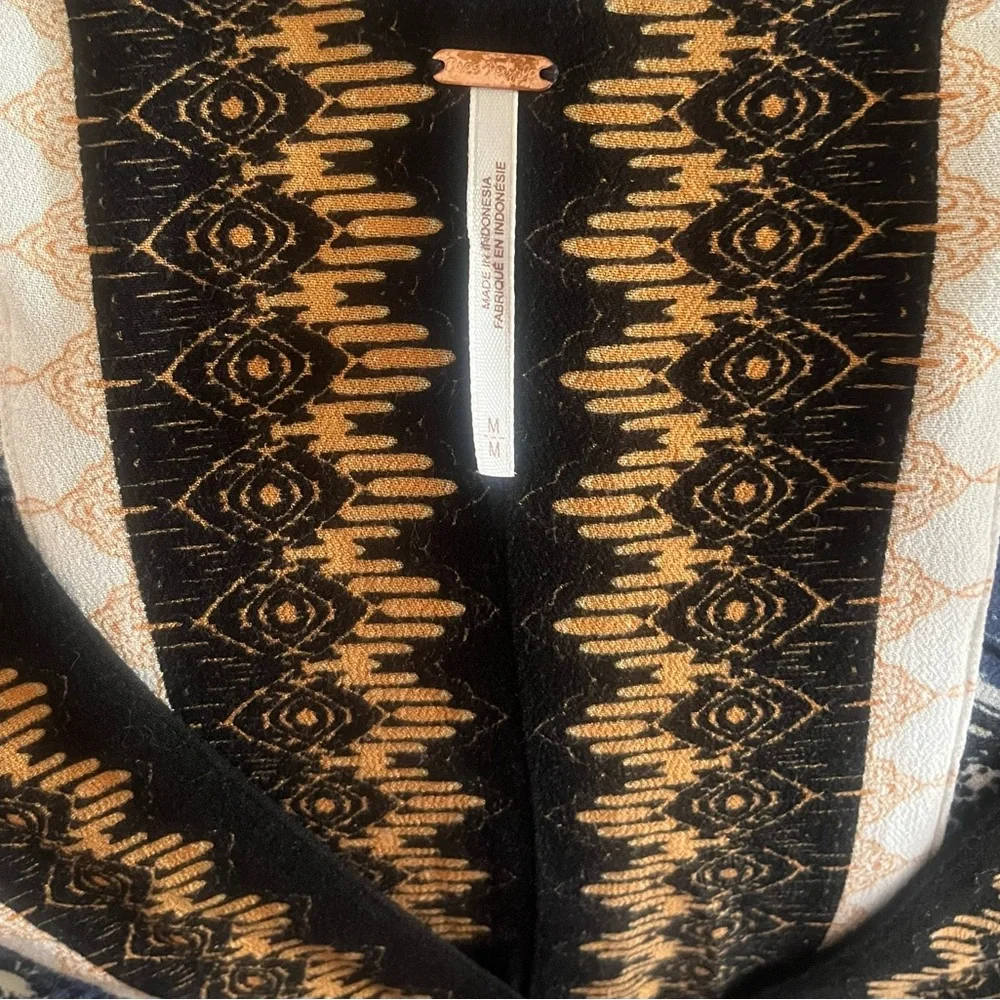 Free People Catch Me If You Can Boho Hippie Blouse Size Medium - Picture 10 of 12